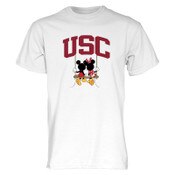 USC Trojans Unisex Disney White Swing School T-Shirt